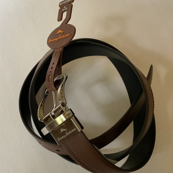 TOMMY BAHAMA Men's Reversible Black/Brown Belt NWT Size XL 42-44 - Picture 2 of 10